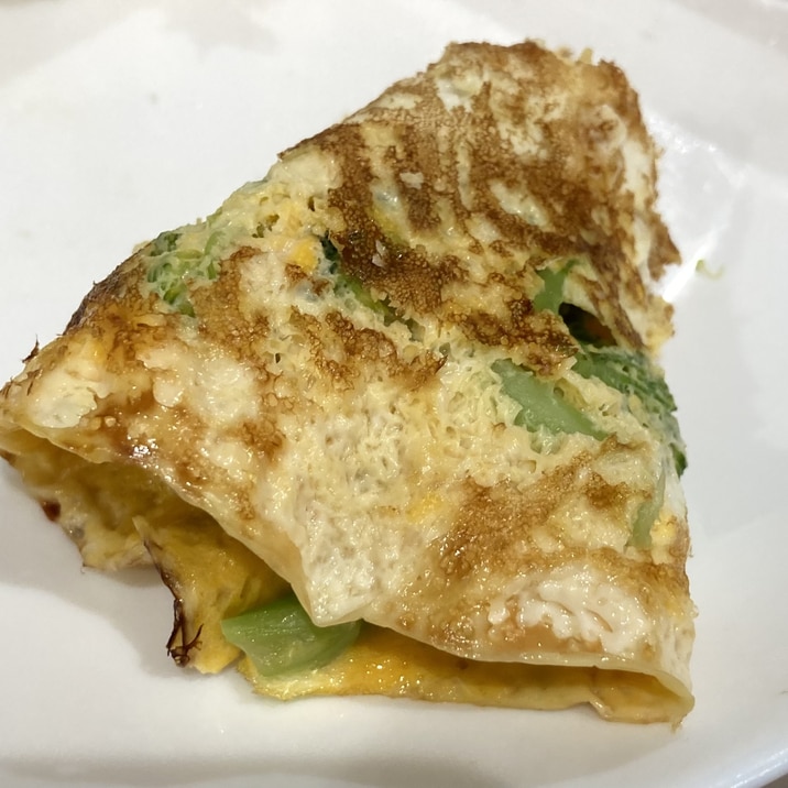 子どものオヤツのブロッコリー入りの野菜クレープ!